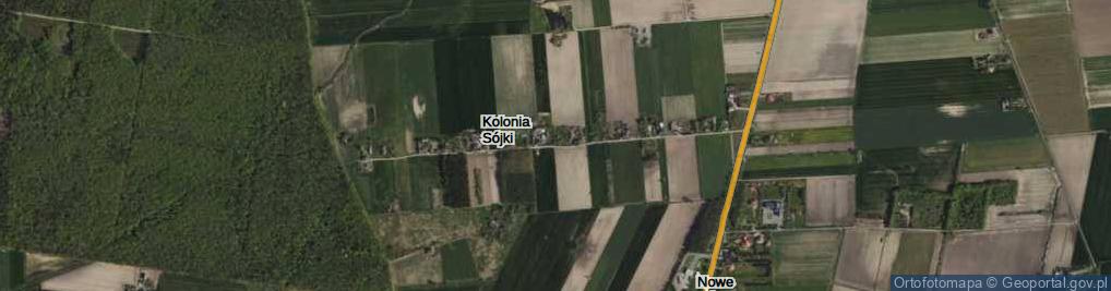 Zdjęcie satelitarne Kolonia Sójki ul.